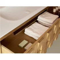 Plan vasque simple Delba 140cm Blanc mat - O\'DESIGN Réf. VAS-DELBA1400