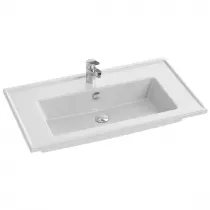 Plan vasque Tolbiac c&eacute;ramique 81cm Blanc brillant - Jacob Delafon R&eacute;f. EXBO112-Z-00