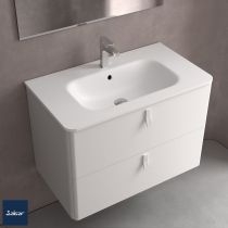 Plan vasque UNIIQ 60cm Solidsurface blanc mat - SALGAR Réf. 97058