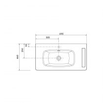 Plan vasque UNIIQ 690 robinet et porte-serviettes solidsurface - SALGAR 96787