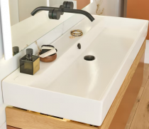 Plan-vasque Vivienne 120x46cm non percé Blanc  mat - JACOB DELAFON Réf. EXBK102-BCM