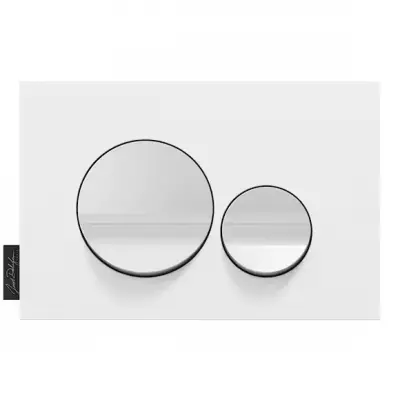 Plaque commande double touche Blanc brillant / Blanc mat - JACOB DELAFON R�f. E20859-00-MWH