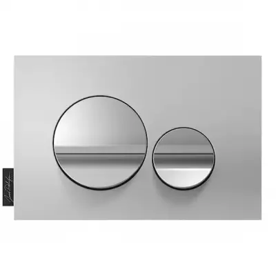 Plaque commande double touche Chrom� brillant / Chrom� mat - JACOB DELAFON R�f. E20859-CP-MTC