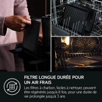 Plaque de cuisson aspirante 80cm A+ Noir - AEG Réf. TH84CB03FZ