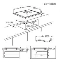 Plaque de cuisson induction 60cm 4 foyers Noir - AEG Réf. NII64G00AZ