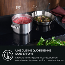 Plaque de cuisson induction 80cm 5 foyers Noir - AEG Réf. TK85IM30IZ