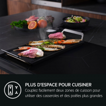 Plaque de cuisson induction 80cm 5 zones Noir - AEG Réf. NIG85M30AB