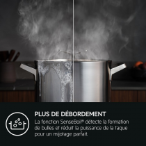 Plaque de cuisson induction Série 8000 80cm 5 foyers Noir - AEG Réf. TG85IM30FB