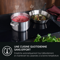 Plaque de cuisson induction Série 8000 80cm 5 foyers Noir - AEG Réf. TG85IM30FB