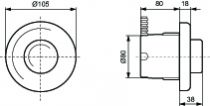 Plaque P 10,5 blanc simple - Porcher Réf. R0184AC