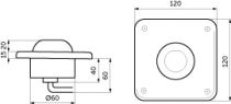 Plaque P 12X12 acier simple - Porcher Réf. R0138MY