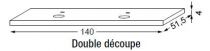 PLATEAU MASSIF LUMEN L:1400 DECOUPE DOUBLE - SANIJURA Réf. 552218
