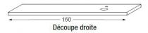 PLATEAU MASSIF LUMEN L:1600 DECOUPE DROITE - SANIJURA Réf. 552222