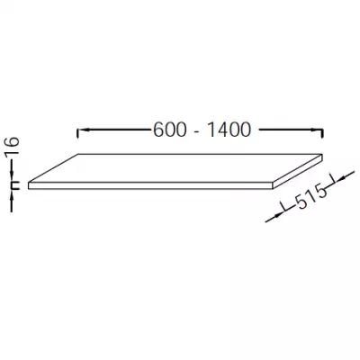 Plateau Od�on Rive Gauche 140cm Laque - JACOB DELAFON R�f. EB2596-TL