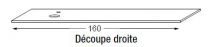 PLATEAU VERRE LUMEN L:1600 UNI DECOUPE DROITE - SANIJURA Réf. 552112