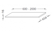 Plateau Vivienne 120cm sans découpe Laque  - Jacob Delafon Réf. EB2215-TL