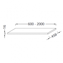 Plateau Vivienne 140cm sans découpe Laque - Jacob Delafon Réf. EB2216-TL