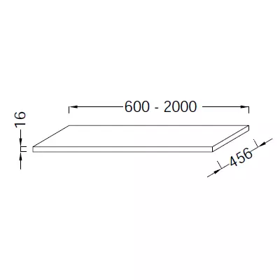 Plateau Vivienne 140cm sans d�coupe M�lamin� - Jacob Delafon R�f. EB2216-MM