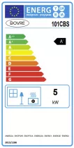 Poêle à bois 101 CBS 5kW fonte laquée Noire - DOVRE Réf. 101CBS
