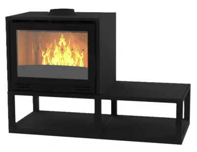 Po�le � bois 10kW sur banc Godin Le Beaupr� 411109