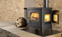 Po&ecirc;le &agrave; bois 11.7kW Lavinia Eos Noir Anthracite - LA NORDICA R&eacute;f. 3007440 