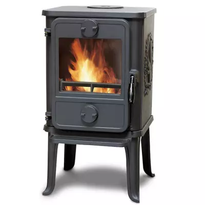 Po�le � bois 1412 5kW fonte Noir / d�cor �cureuil - MORS� R�f. 6414-0721