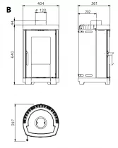 Po&ecirc;le &agrave; bois 4.7kW Brigitta 16 &eacute;maill&eacute; Noir - LA NORDICA R&eacute;f. 3000140