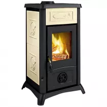 Po&ecirc;le &agrave; bois 6.5kW Gemma Lean Ceramica Liberty Panna - LA NORDICA R&eacute;f. 3005102