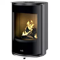 Po&ecirc;le &agrave; bois 6kW Eguzki &agrave; pose/ mural acier Noir - DEVILLE R&eacute;f. C077BYN-06
