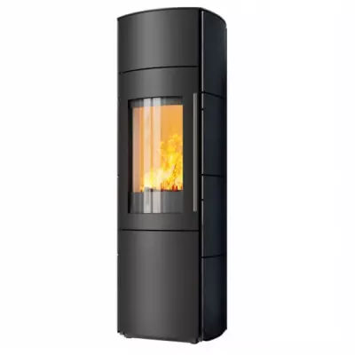 Po�le � bois 6kW fa�ade noire + habillage c�ramique ou st�atite - HARK r�f. 106 H GT ECOplus