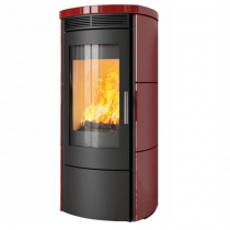 Poêle à bois 6kW façade noire + habillage céramique ou stéatite - HARK réf. 130 ECOPLUS