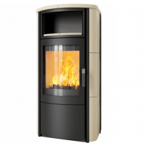 Poêle à bois 7kW façade noire + habillage céramique ou stéatite - HARK réf. 57 ECOplus EX