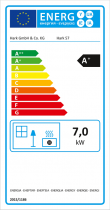 Poêle à bois 7kW façade noire + habillage céramique ou stéatite - HARK réf. 57