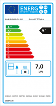 Poêle à bois 7kW façade noire + habillage céramique ou stéatite - HARK réf. ROMA GT ECOplus