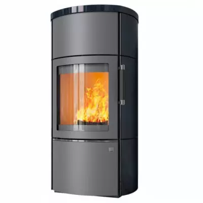 Po�le � bois 8kW fa�ade grise + habillage c�ramique ou st�atite - HARK r�f. 44-5.2GT ECOPLUS