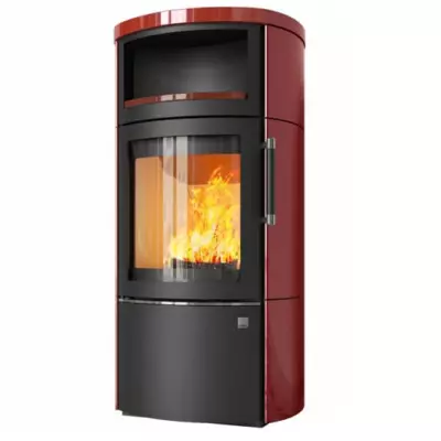 Po�le � bois 8kW fa�ade noire + habillage c�ramique ou st�atite - HARK r�f. 44-5.1GT ECOPLUS
