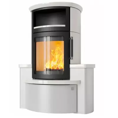 Po�le � bois 8kW fa�ade noire + habillage c�ramique ou st�atite - HARK r�f. 44-5.34GT ECOPLUS