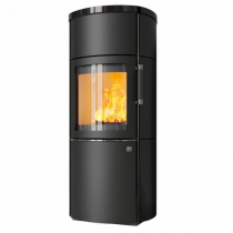 Poêle à bois 8kW façade noire + habillage céramique ou stéatite - HARK réf. 44-5.5GT ECOPLUS