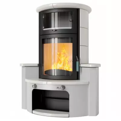 Po�le � bois 8kW fa�ade noire + habillage c�ramique ou st�atite - HARK r�f. 63 GT ECOPLUS