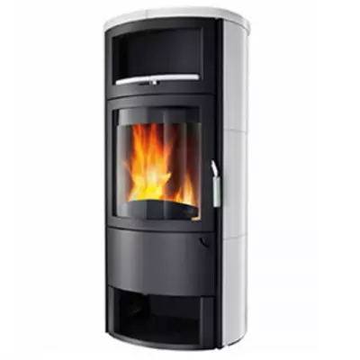 Po�le � bois 8kW fa�ade noire + habillage c�ramique ou st�atite - HARK r�f. 77 GT ECOplus