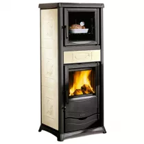 Po&ecirc;le &agrave; bois 9.4kW Rossella Plus Forno .165 ceramica  Liberty Panna - LA NORDICA R&eacute;f. 3009902