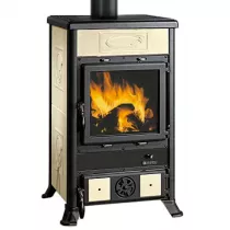 Po&ecirc;le &agrave; bois 9kW Rossella R1.16 ceramica Liberty Panna - LA NORDICA R&eacute;f. 3004102