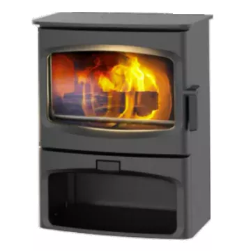 Po�le � bois Aire 4 4,9kW sur b�cher - CHARNWOOD R�f. 009/AIRE04SS coloris noir (autres coloris en option)