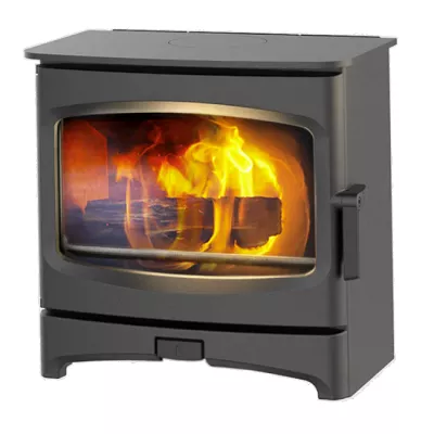 Po�le � bois Aire 4 4,9kW sur socle bas - CHARNWOOD R�f. 009/AIRE04LS coloris noir (autres coloris en option)