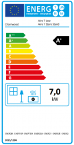 Poêle à bois Aire 7 kW sur bûcher - CHARNWOOD Réf. 009/AIRE07SS