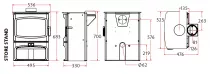 Po&ecirc;le &agrave; bois Aire Intelligent 400 I-Blu 4.9kW sur b&ucirc;cher - CHARNWOOD R&eacute;f. 009/AIRE-400SS-GB noir (autres coloris en option)