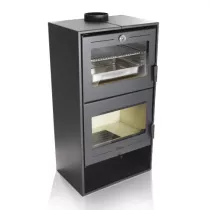 Poêle à bois Altea 7kW acier Anthracite - LACUNZA Réf. 3000000127896