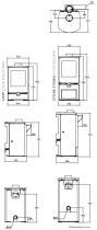 Poêle à bois Arc 5 5kW sur bûcher - CHARNWOOD Réf. 009/ARC05SS