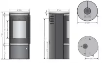 Poêle à bois Arena 2.0 7kW acier Noir - ORANIER Réf. 590010