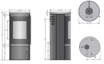 Poêle à bois Arena 2.0 7kW acier Noir - ORANIER Réf. 590010